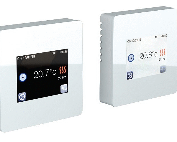 Smart Thermostat HVH TFT WIFI – Touchscreen-Regler für Fußbodenheizung (weiß / schwarz)