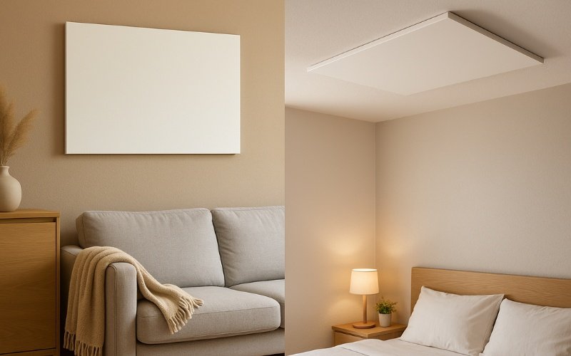 Flache Infrarotheizung für Wand- und Deckenmontage